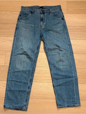 UNIQLO Baggy Straight Leg Blue Denim Jeans